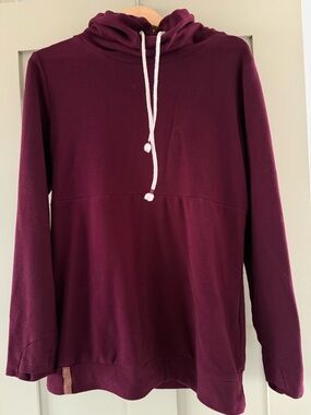 AMPERSAND AVE Burgundy Performace Fleece Cowlneck